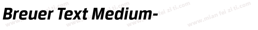 Breuer Text Medium字体转换